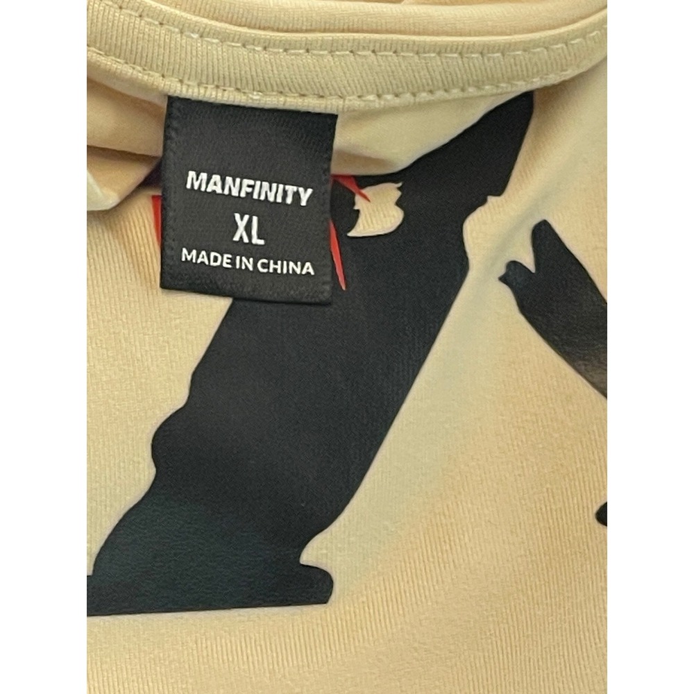 2 for 1 MANFINITY Graphic Print Crew Neck T-Shirts Men's XL Tan/Bro Short Sleeve - Picture 2 of 9